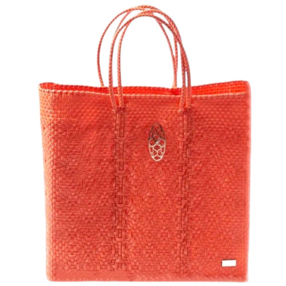 Lola's Bag Large Orange Tote Bag Regular Strap 13" H x 15-1/2" W x 5" D NEW